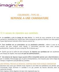 Vous êtes formateur pour adultes et voulez répondre à une offre d'emploi ? Courriers Type De Reponse A Une Candidature Pdf Free Download