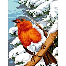 Canevas Penelope Margot De Paris Plume D Hiver En 2020 Peintures Cool Canevas Rouge Gorge