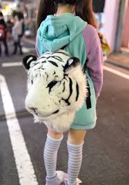 Giant Tiger Head Backpack Fashion Japanese Street Fashion Tokyo Fashion