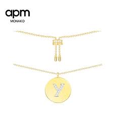 Maybe you would like to learn more about one of these? Apm Monaco English Letter Necklace Female Ins Simple Couple Round Card Coin Clavicle Chain Sweater Chain Necklace Ac3880oxyy Fordeal