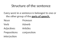 Ten ways to start sentences: Structure Of The Sentence Sentence Is Defined As