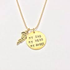 My Dad My Hero My Angel Hand Stamped Necklace Hand Stamped Necklace My Dad My Hero Hand Stamped