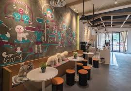 The Barkbershop Pet Grooming Studio Cafe By Evonil Architecture Jakarta Indonesia In 2020 Pet Cafe Pet Store Design Coffee Shop Design