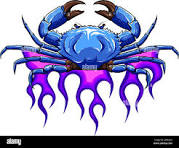 illustration vectorielle du crabe de couleur sur fond blanc ...
