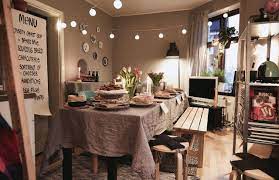 The Studio Apartment Dinner Party All Set Up For Guests Ikea Dinning Room Dining Room Cozy Small Table Decor