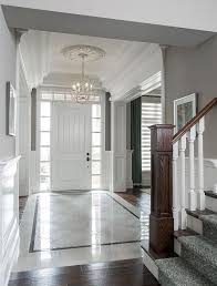 Entryway Marble Floor Chandelier Door Windows Ceiling Medallion Foyer Design Foyer Flooring Marble House