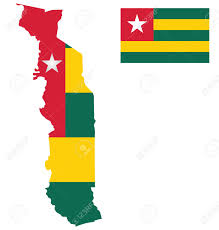 Drapeau De La Republique Togolaise Superposee Sur La Carte Detaillee De Contour Isole Sur Fond Blanc Clip Art Libres De Droits Svg Vecteurs Et Illustration Image 35036603