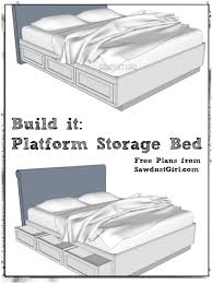 This diy system bed with storage space is exactly what you require! Cal King Platform Storage Bed Free Plans Sawdust Girl Diy Storage Bed Bed Frame Plans California King Bed Frame