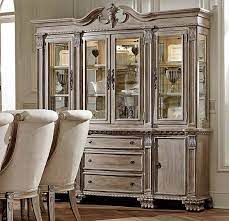 White And Gold Furniture China Cabinet Dinning Room Sets Furniture