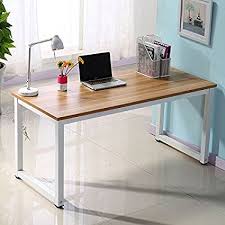 Dripex Modern Simple Style Steel Frame Wooden Home Office Table Computer Pc Laptop Desk Study Table Workst Pc Desk Wooden Computer Desks Modern Computer Desk