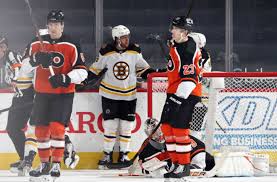 David pastrnak earns an enterprise hat trick. David Pastrnak S Hat Trick Fuels Bruins Comeback Over Flyers