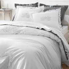 35 parure de lit 3 pièces hous. Housse De Couette Coton Angelique Blanc 3 Suisses