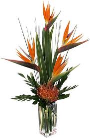 Bird Of Paradise Flower Arrangement Vase Tropical Sunset Send The Tropics With Our Bold And Beautiful Birds Of Para Tropical Flower Arrangements Tropical Floral Arrangements Flower Arrangements Simple