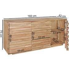 160 cm breit in grau und schwarz begeistert im kultivierten style, der die zeichen der zeit formbetont interpretiert! Wohnling Sideboard Kada 160 X 75 X 43 Cm Massiv Holz Akazie Natur Baumkante Anrichte