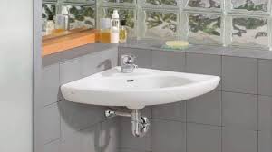 small corner bathroom sink with