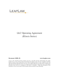 C corporation operating agreement template fresh illinois llc from illinois llc operating agreement sample, source: Https Www Leaplaw Com Pubsearch Preview Ilseriesoperatingagreement Pdf