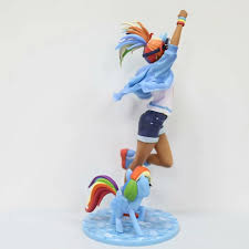 My Little Pony Rainbow Dash Anime Figure Kawai Rainbow Dash Applejack  Fluttershy Twilight Sparkle Figure Pvc Model Doll Toy Gift 