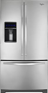 Whirlpool® french door refrigerators are available in a range of sizes and dimensions. Best Buy Whirlpool 25 Cu Ft French Door Refrigerator With Thru The Door Ice And Water Stainless Steel Wrf736sdam