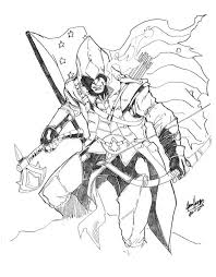 Assassin S Creed Iii Connor By Jasonheichel D5b8lch Coloring Pages Assassins Creed Colouring Pages
