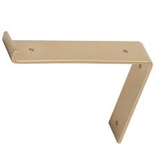 Designer S Image 8 Flat Iron Shelf Bracket At Menards Designer S Image Trade 8 Satin Gold Flat Iron In 2020 Iron Shelf Brackets Shelf Brackets Shelving Hardware