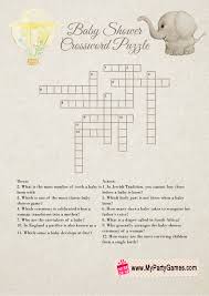 You have my permission to share and print the crosswords for any purpose except sell them. Free Printable Baby Shower Crossword Puzzle