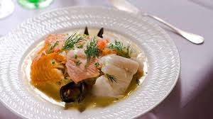 Three Fish With Choucroute Choucroute De La Mer Recipes Cooking Wine Recipes Pickled Fish Recipe