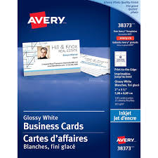 Avery 2 x 3.5 ivory business cards, sure feed technology, for inkjet printers, 250 cards (8376) , matte ivory 4.7 out of 5 stars 448 $10.86 $ 10. Avery Bus Card Ink Gloss Wht 120 Pk 21387 00 38373 Fournitures De Bureau Denis