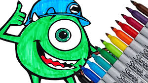 Disney coloring pages can help kids and adults show their love for their favorite movies and characters. Monsters Inc Mike Wazowski 2016 New Coloring Page Kids Hd Video Youtube