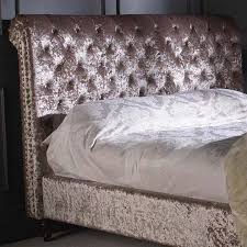 Plush crush velvet headboard 20 + matching elasticated bed valance wrap+. Go1142m 5 King Size Mink Crushed Velvet Upholstered Chesterfield Bed Luxury Home Furniture Bedroom Interior Upholstered Beds