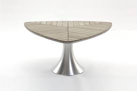 Painted in white, it using mdf, glossy paint and stainless steel as. 23 Fantastic Triangle Table Ideas For Every Dining Room