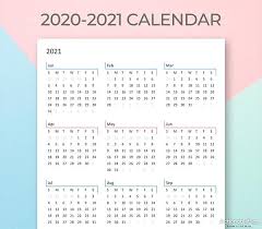 Below are year 2021 printable calendars you're welcome to download and print. 2020 2021 Yearly Calendar Printable Planner Digital Insert Template A Lot Mall