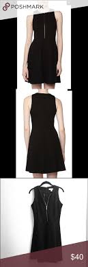 Michael Kors Zip Front Circle Dress Black Size 10 Michael Michael Kors Ponte Dress Round Neckline Half Tonal Zip Front Clothes Design Fashion Circle Dress