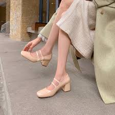 CHIKO Xuxa Square Toe Block Heels Mary Jane Shoes