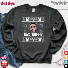 Available in a range of colours and styles for men, women, and everyone. Bad Bunny Merch El Conejo Malo Yo Perreo Sola Ugly Christmas Sweatshirt Hoodie Sweater Long Sleeve And Tank Top