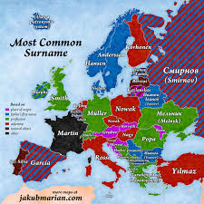 The Map That Explains The Most Common Surnames In Europe And What They Mean Map Geography Map Historical Maps