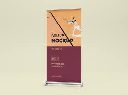 Rollup Mockup 100 X 200cm Mockup Free Psd Mockup Mockup Psd