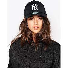New Era All Black Diamond Mesh Cap With White Ny Embroidery Girls With Cap Ny Cap Ny Hat