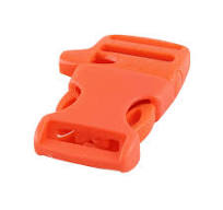 1 Inch Whistle Side Release Buckle Single Adjust Orange