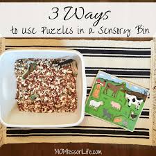 The ideas in this book invite imaginative toddlers and preschoolers into creative playtime! 3 Ways To Use Puzzles In A Sensory Bin Momtessori Life