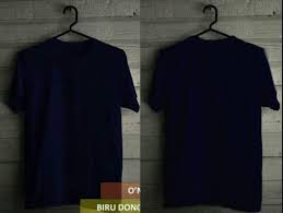 Desain Kaos Polos Depan Belakang Warna Biru Dongker Baju Kaos Kaos Biru Dongker