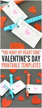 I love to make my students feel special on valentine's day but don't like to buy the more generic boxes of valentines from the store. You Make My Heart Sing Valentines Card From Teacher To Students Easy Peasy And Fun