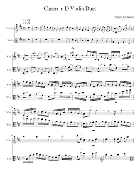 For c instrument, trumpet in bb, string quartet. Canon In D Violin Duet Sheet Music For Violin Viola String Duet Musescore Com