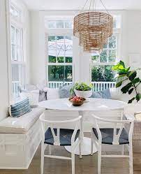 Kitchen is often the chosen spot for the breakfast nook and it makes since white is most often the color choice in modern homes, you breakfast nook can easily adopt. The 12 Best White Round Dining Tables White Round Dining Table Round Dining Table Decor White Round Kitchen Table