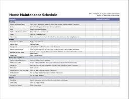 This document helps to determine any dispute or error occur in machinery. Home Maintenance Schedule Templates 10 Free Xlsx Docs Pdf Formats Samples Examples