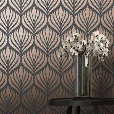 Shimmer Desire Wallpaper Charcoal Copper Copper Wallpaper Metallic Wallpaper Hallway Wallpaper