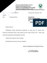 Seperti izin melakukan acara pameran, lomba, atau acara pengajian umum. Surat Permintaan Obat Pdf