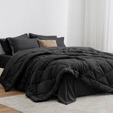 Amazon.com: Love's cabin Full Comforter Set Black, 7 Pieces Full Bed in a  Bag, All Season Bedding Sets with 1 Comforter, 1 Flat Sheet, 1 Fitted  Sheet, 2 Pillowcase and 2 Pillow Sham : Home & Kitchen