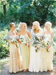 Pin By Nana S Bells On Boho Bride Yellow Bridesmaid Dresses Wedding Dresses Hippie Bridesmaid Attire