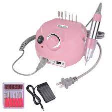 Yescom Acrylic Nail Drill With 6 Nail Drill Bits Pink Walmart Com Acrylic Nail Drill Nail Drill Nail Drill Machine