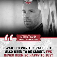 It may have been almost two months since @bergmanracing won a race, but the  points leader isn't letting that get to him.